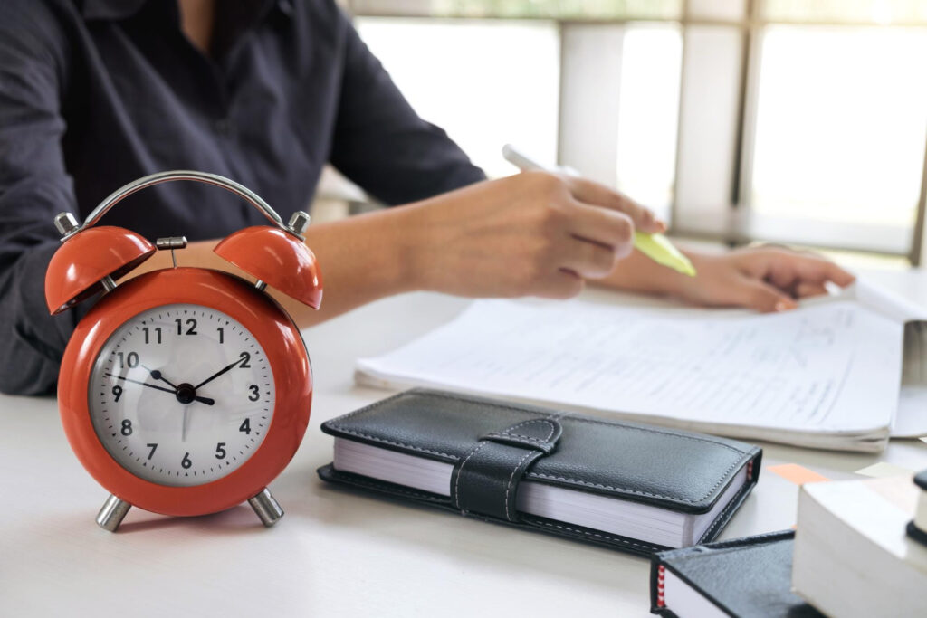 Lawyer working in office