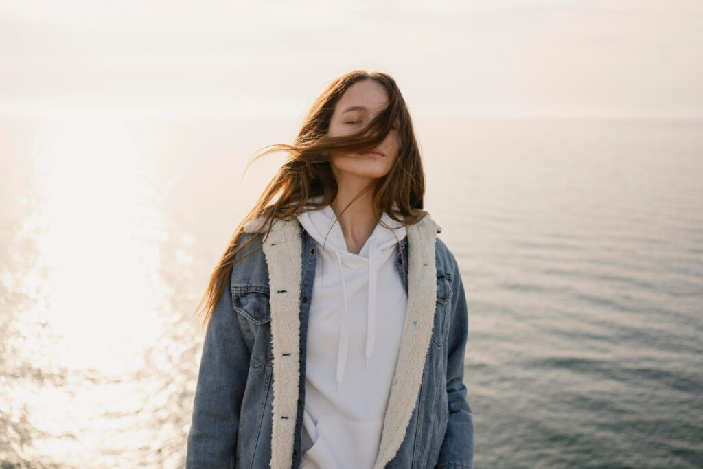 Young woman enjoying the nature