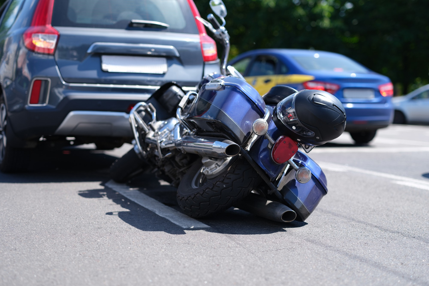 Car motorcycle accident