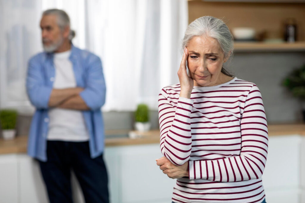 Upset Elderly Couple