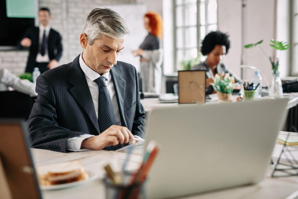 Lawyers working in the office